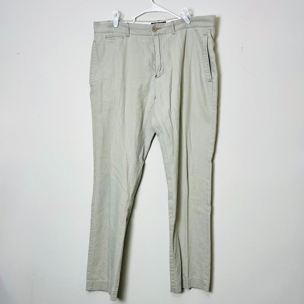 Grayers Clothier Pants Men's‎ 36 Linen Blend Chinos Straight Leg Dress Trousers